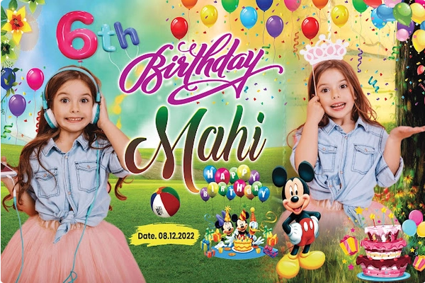 thumbnail Mahi Birthday Flex Banner 6x4